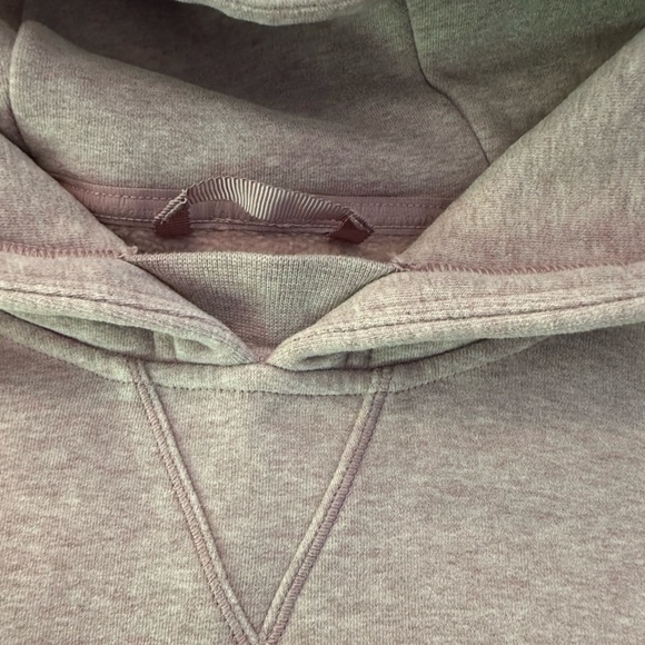 Lululemon🍋 All Yours Heathered Pink Taupe Fleece Hoodie Size 6 - Picture 7 of 8